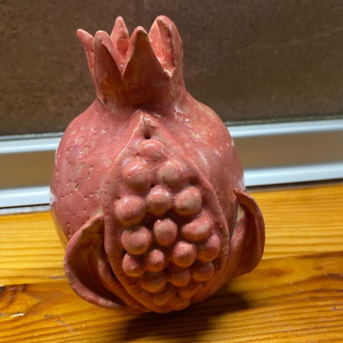 Handmade ceramic pomegranate like new