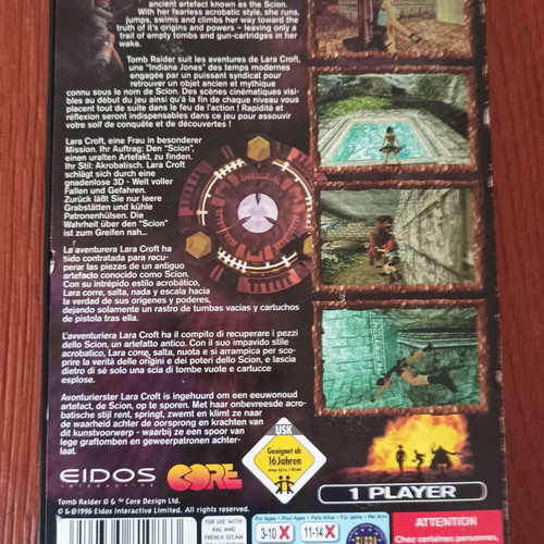 Tomb Raider for Sega Saturn used, complete with manual