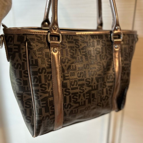 Sisley shoulder bag like new, black and grey
