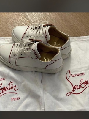Christian Louboutin δερμάτινα παπούτσια Vieirissima σαν καινούργια, λευκά, μέγεθος 36.5-37