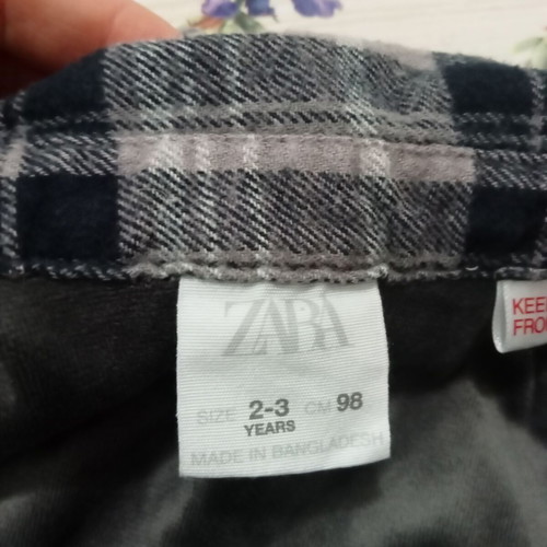 Zara warm shirt like new, size 98 cm, 2-3 years