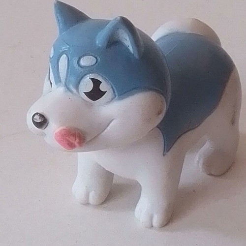 Husky puppy dog figure used, 7 cm length