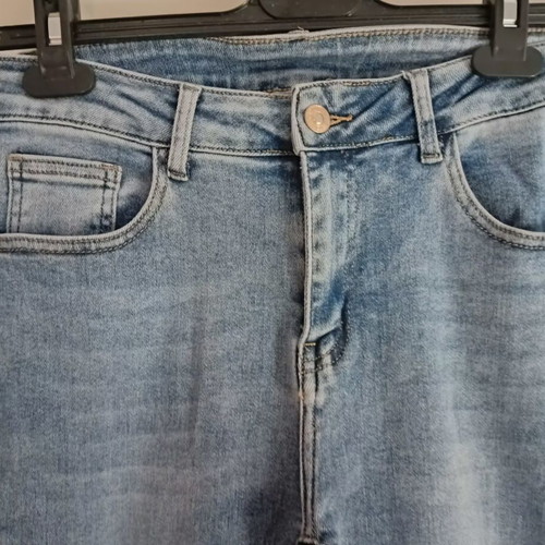 Women's blue jeans, size L, cotton blend