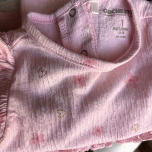Baby clothing set like new, pack of 3, Orchestra, 1-3 months