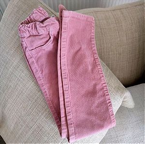 H&M κοτλέ ροζ παντελόνι για κορίτσι 6-7 ετών