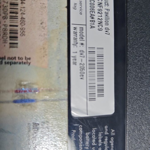 HP Pavilion dv7-2050ev 17.3" Laptop used for repair or spare parts