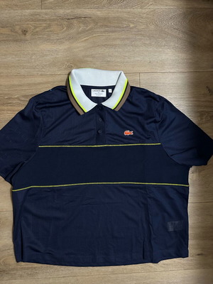 Lacoste women's shirt size 46 relaxed fit blue like new