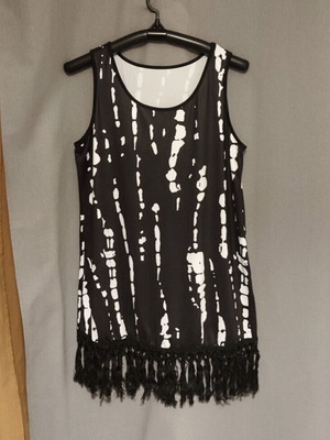 Sleeveless summer dress Shein black and white size XL like new
