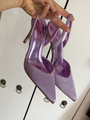 Sling back pumps size 39 new, pink and purple