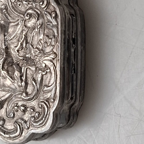Silver engagement box used, 6.5x5.5x2 cm