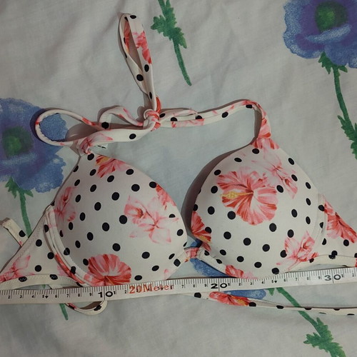 Tezenis women's swimsuit used, size S, white and pink