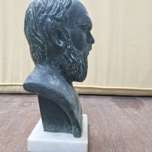 Socrates bust used, height 23cm, width 10cm