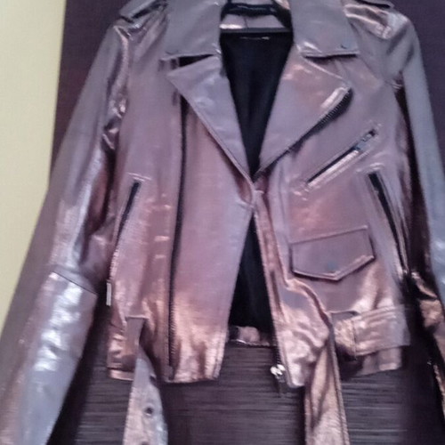 Zara women's jacket used, gray and silver, size XS