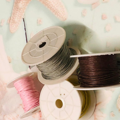 Jewelry making cords used, pack of 3, 100% cotton