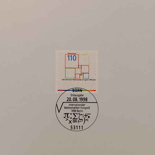 German stamp 1998 first day cover Bonn, mint sealed block of four