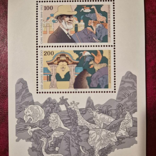 German stamps 1994 Carl Hagenbeck Berliner Zoo