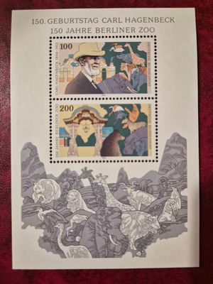 German stamps 1994 Carl Hagenbeck Berliner Zoo