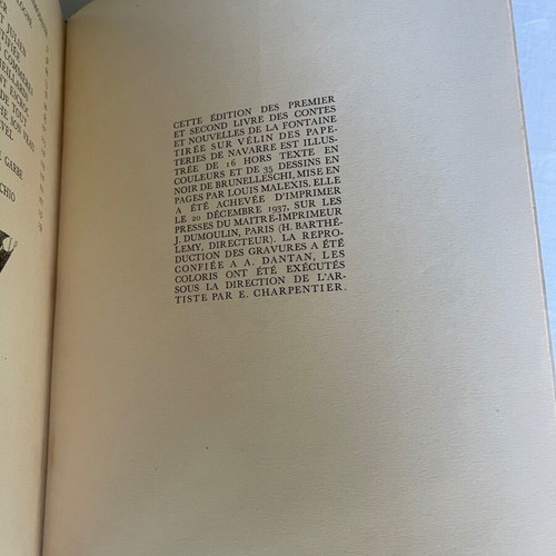 'Contes et Nouvelles' by Jean de La Fontaine, used hardcover books 1937-1938