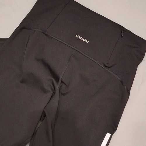 Adidas women's black leggings like new, sports with drawstring and hidden pocket