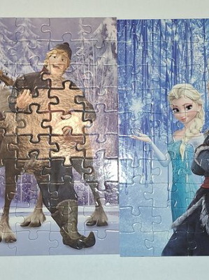 Frozen puzzles set of 2 100x100 like new