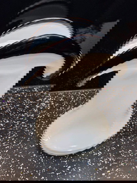 Ασπρόμαυρο βάζο      J. Słuczan Orkusz Glassworks Poland Art Glass Black & White Vase
