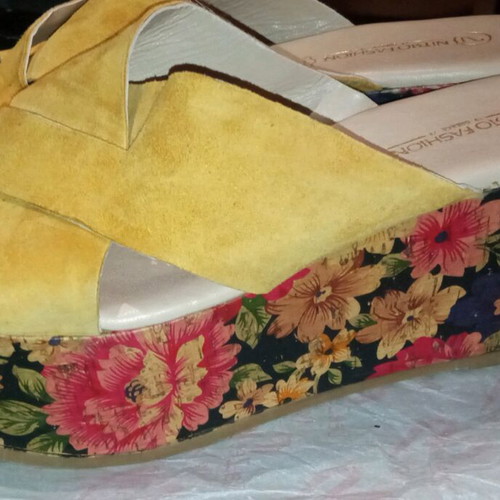 Nitro Fashion platforms new, suede leather, size 40, yellow