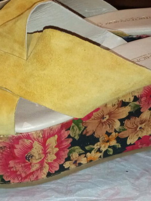 Nitro Fashion platforms new, suede leather, size 40, yellow