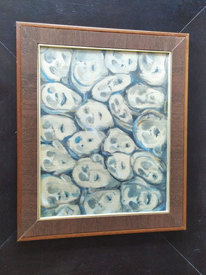 Framed painting 62x52 cm like new