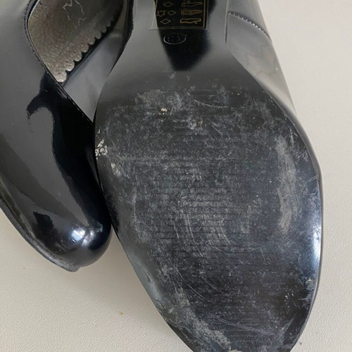 Migato black patent leather pumps size 38 like new
