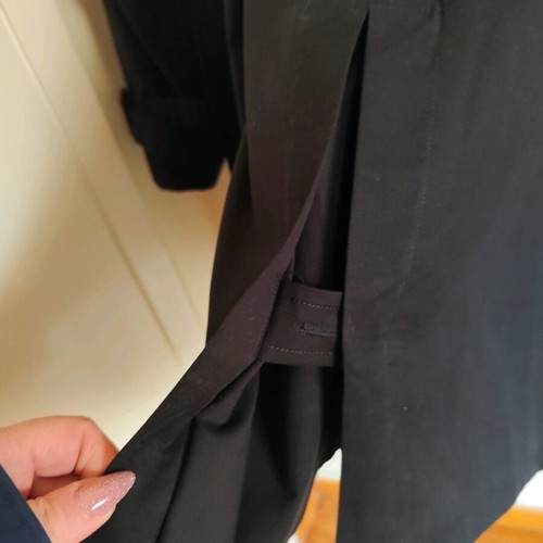 Mat Fashion black trench coat size M like new, cotton with wool lining