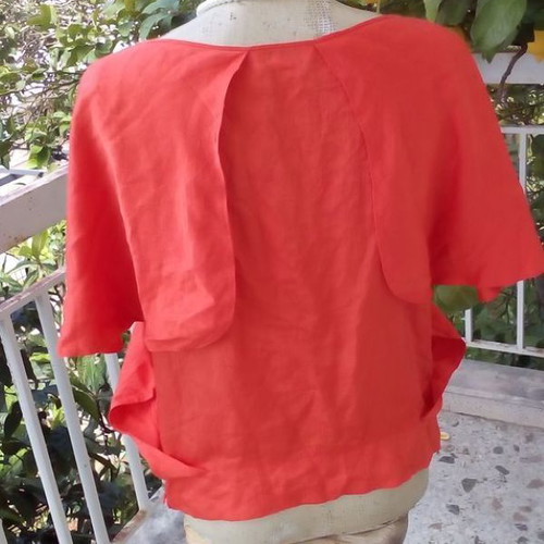 Sonia Rykiel blouse top like new, red-orange, size small-medium