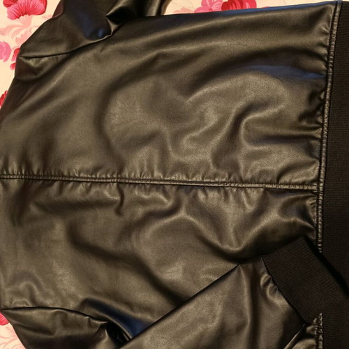 Men's leather jacket Large new, black Pull & Bear