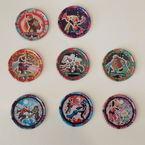 Megaman NT Warrior metal tazos set of 8