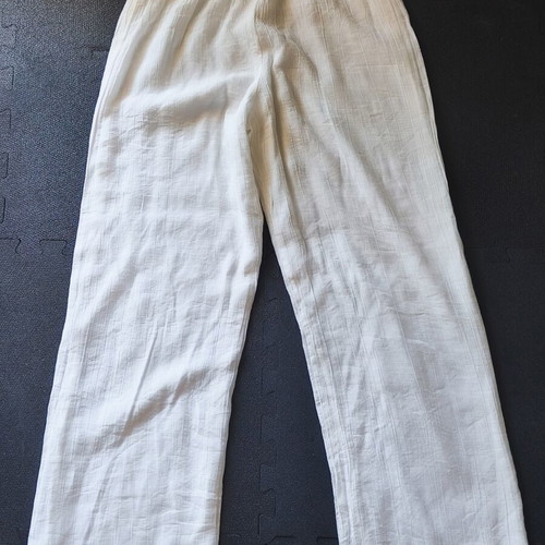 Moutaki linen pants like new, white, elastic waist, size S