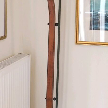Handmade Tulip Floor Lamp metal and wood like new