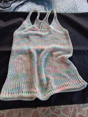 Pink Woman knitted viscose polyester top size S like new, multicolor