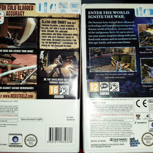 Redsteel 2 and Avatar The Game pack for Wii used