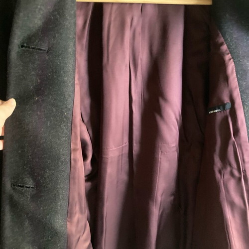 Grey Dark Coat with Purple Stefanel like new