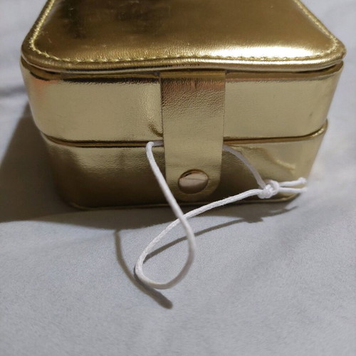 Square jewelry box gold color new