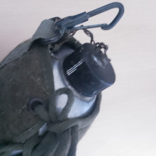 Military canteen used, aluminum