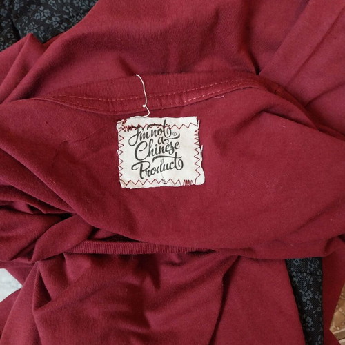 Men's shirt like new, burgundy color, size L