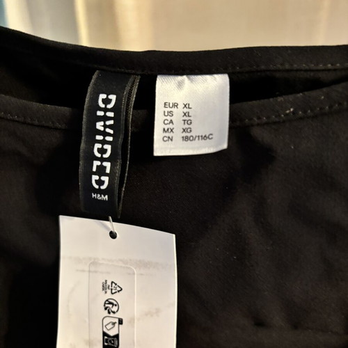 H&M crop top, black, XXL