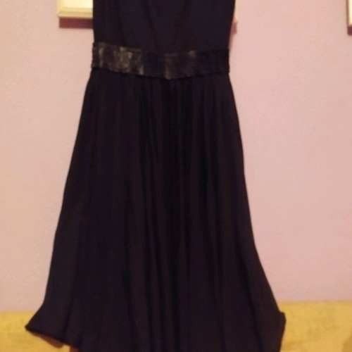 Diane Von Furstenberg Black Silk Dress Like New
