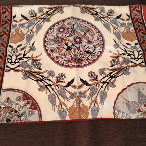 Silk Long Scarf Bursa Silk Art like new, floral design