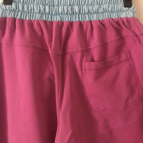 Body Talk Bermuda shorts like new, 100% cotton, size XL, pink and turquoise