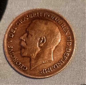 George V, Bronze Penny. 1920