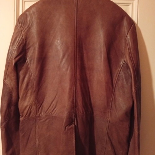 Milestone leather jacket men's long like new brown size L