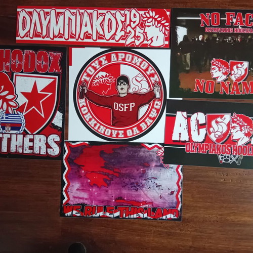 Olympiakos Sticker Set of 6 New