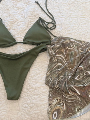 Intimissimi women's bikini with pareo, green, size S