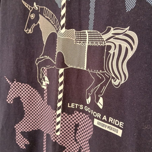 T shirt Antony Morato with unique print, like new, XL, dark blue
